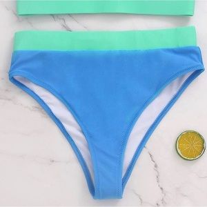 Color-block bikini high waisted bottoms, size medium
